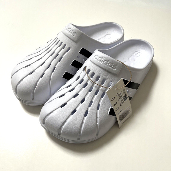 ADIDAS Adilette Clog Slip-On Unisex White NWOB FY8970 Casual Slipper main image 5